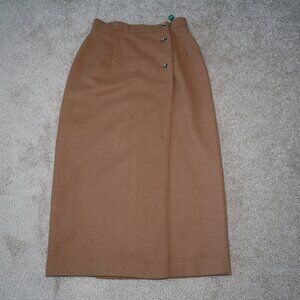 Vintage 95% wool midi/max A line skirt camel/brown Amazing Quality!